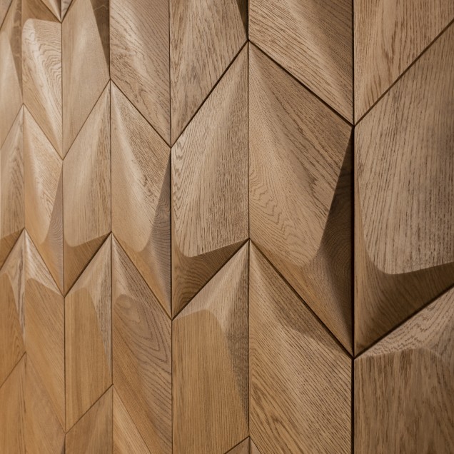 Panouri decorative 3D din lemn de stejar Caro Plus | XTDeco.ro